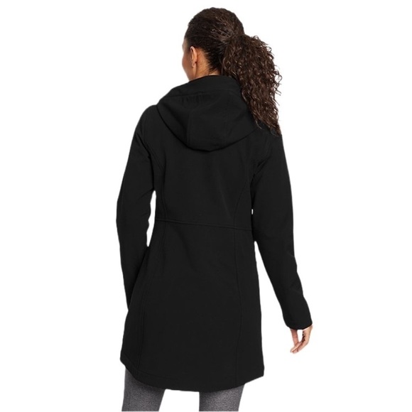 Eddie Bauer LARGE Windfoil Elite women's Trench coat Navy Blue Fleece Thermal - Picture 10 of 10